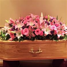 Pink and Lilac Casket Spray 