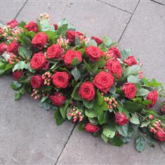 Red Casket Spray