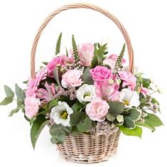 Pink &amp; White Basket