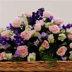 Pink &amp; Purple Casket Spray