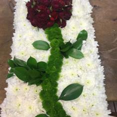 Rose on Field of White